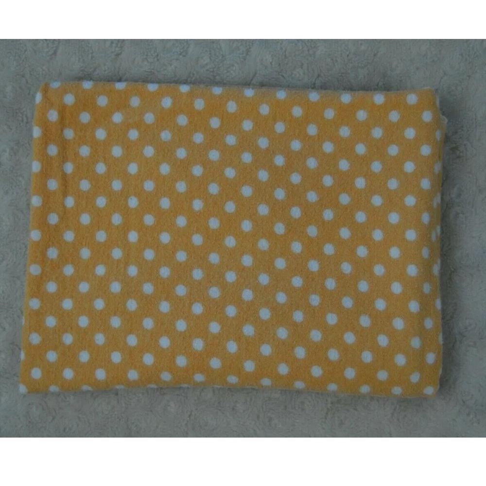 HB Hudson Baby Orange White Polka Dot Receiving Blanket Flannel Swaddle